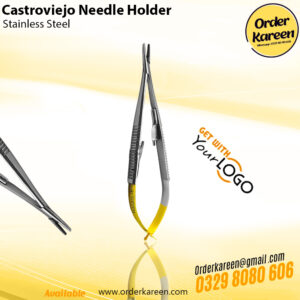 Castroviejo Needle Holder Half Gold – Premium Surgical Needle Holder for Precise Handling and Comfort