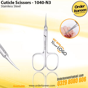 Cuticle Scissors 1040-N3, Stainless Steel Nail Care Tool for Precise Trimming of Cuticles