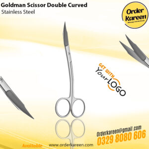 Goldman Fox Scissors Double Curved – Professional Nail Care Scissors for Precise Cutting and Detail Work