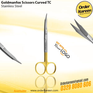 Goldman Fox Curved Half Gold Scissors – Precision Cutting Tool for Professional Nail Care