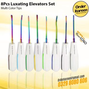 8Pcs Multi Tips Luxating Elevators Dental Kit