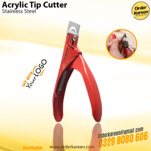 Red acrylic nail tip cutter for professional and home use