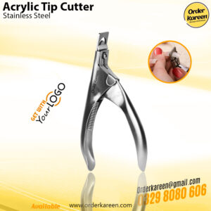 Silver acrylic nail tip cutter for precise trimming and shaping