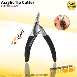Black acrylic nail tip cutter for precise trimming and shaping
