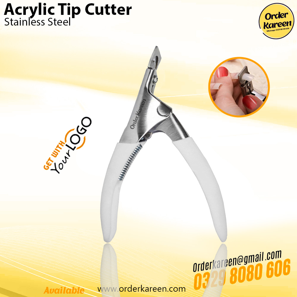 Acrylic Tip Cutter White – Professional Nail Tool White acrylic nail tip cutter for precise trimming and shaping