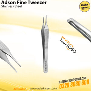 Adson Fine Tweezer surgical instrument with fine precision tips for delicate tissue handling.