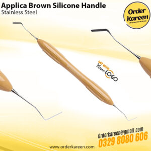 Restorative applica brown silicone handle dental restorative instrument grip