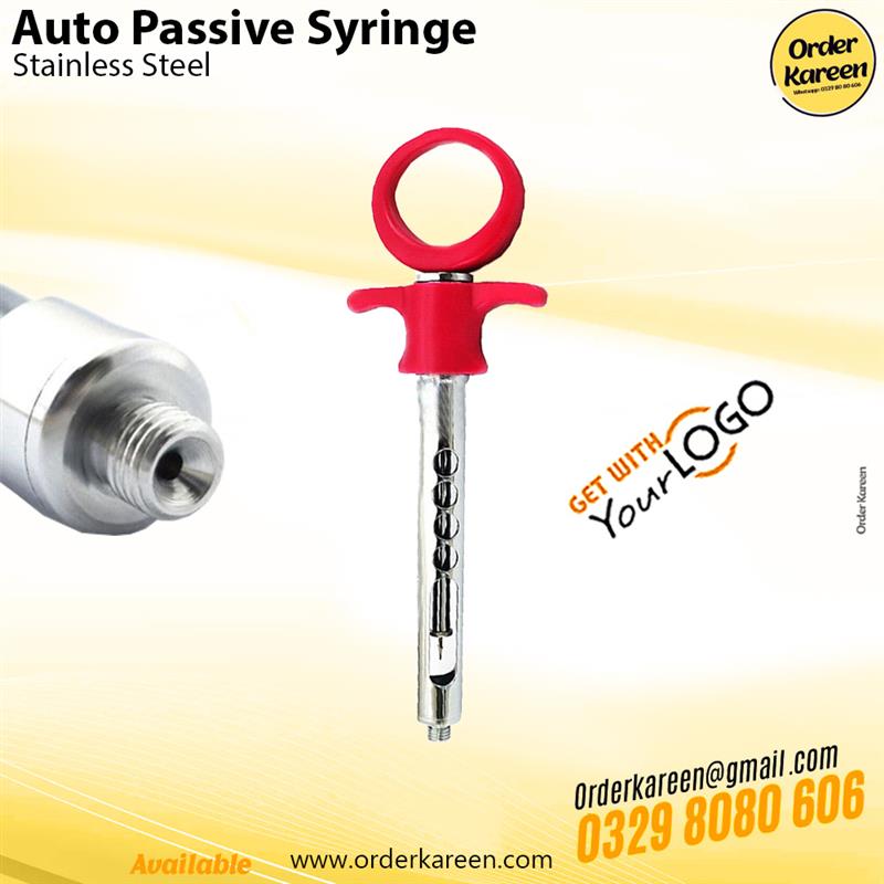 auto-passive-aspirating-syringe-1-8ml-pink-finish Pink coated 1.8ml auto-passive self-aspirating dental syringe made of stainless steel.