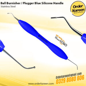 Ball burnisher plugger blue silicone handle dental restorative instrument