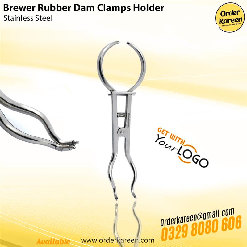 Brewer Rubber Dam Clamp Holder – Dental Instrument Brewer rubber dam clamp holder used in dental procedures