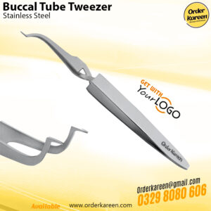 Buccal tube tweezer dental instrument used for precise placement and removal of orthodontic buccal tubes
