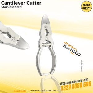 Silver cantilever cutter for precision nail trimming made from stainless steel