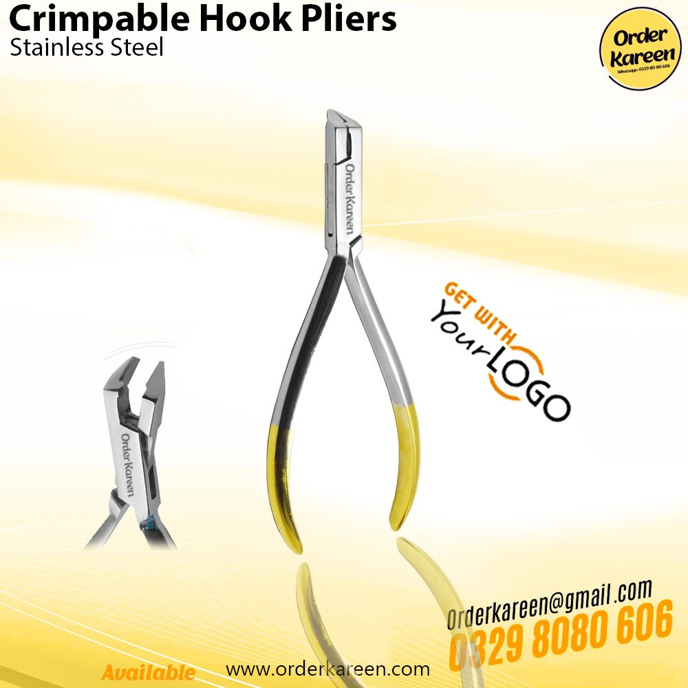 Crimpable Hook Pliers TC - Precision Orthodontic Instrument Crimpable Hook Pliers TC for Orthodontic Wire Adjustments