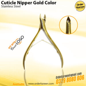 Cuticle Nipper Gold Color professional manicure and pedicure tool for precise cuticle trimming