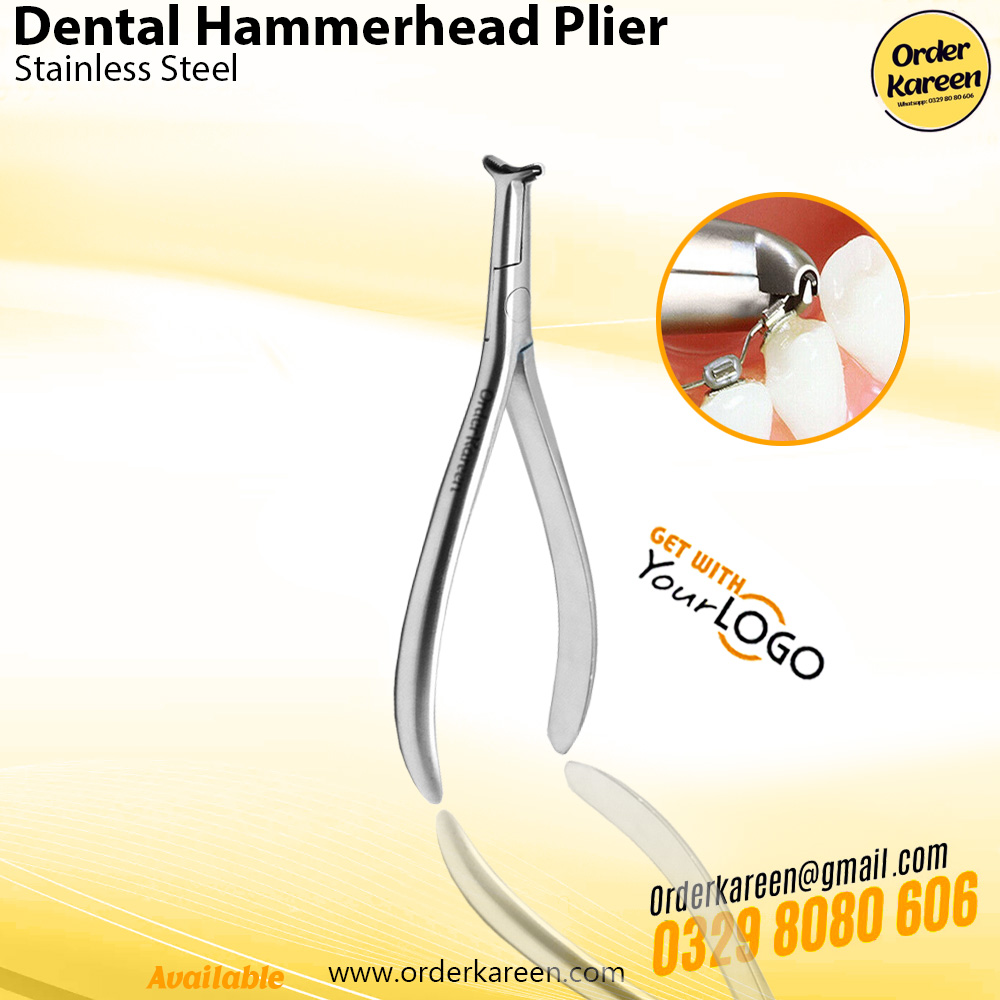 Dental Hammerhead Plier – Professional Orthodontic Tool Dental Hammerhead Plier for precise wire bending and orthodontic adjustments