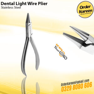 Dental Light Wire Plier orthodontic instrument with fine tips for bending and adjusting light orthodontic wires.