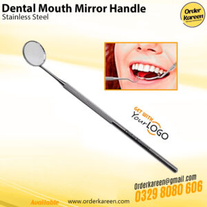 Dental mouth mirror handle stainless steel ergonomic grip for dental examination mirrors