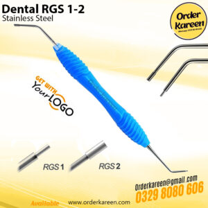Dental RGS 1-2 restorative guide instrument with 1mm and 2mm depth markers for precise composite layering.