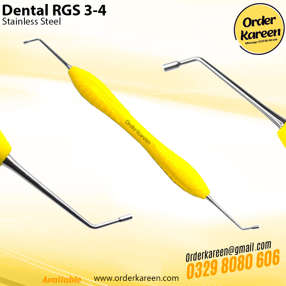 Dental-RGS-3-4-Anterior-Layering-Instrument Dental RGS 3-4 anterior composite layering instrument with 0.5mm calibrated tips for aesthetic front tooth restorations.