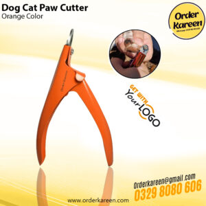 Orange dog paw cutter grooming tool for safe and precise pet nail trimming