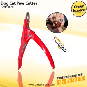 Red dog paw cutter grooming tool for safe and precise pet nail trimming