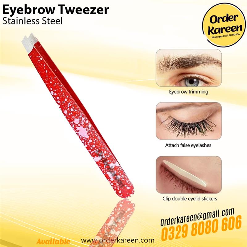 Red Eyebrow Tweezer – Precision Hair Removal Tool Red Eyebrow Tweezer with Precision Tip for Hair Removal