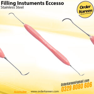Dental Eccesso filling instrument with thin, angled spatula tips for removing excess composite and shaping margins.