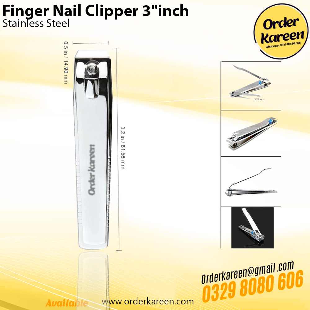 Finger Nail Clipper - Stainless Steel Grooming Tool" Stainless steel finger nail clipper with ergonomic design" "Compact nail clipper for personal grooming