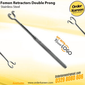 “Fomon Retractors Double Prong – stainless steel surgical instrument”