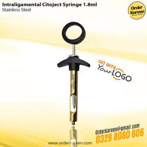 Professional matte black Citoject syringe for 1.8ml intraligamental anesthesia with ergonomic lever.
