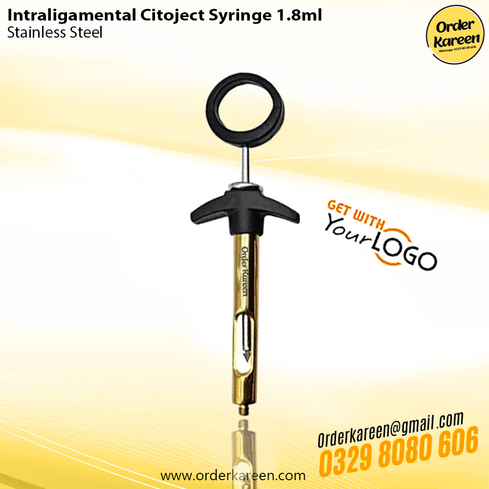 Intraligamental-Citoject-Syringe-1.8ml-Matte-Black Professional matte black Citoject syringe for 1.8ml intraligamental anesthesia with ergonomic lever.