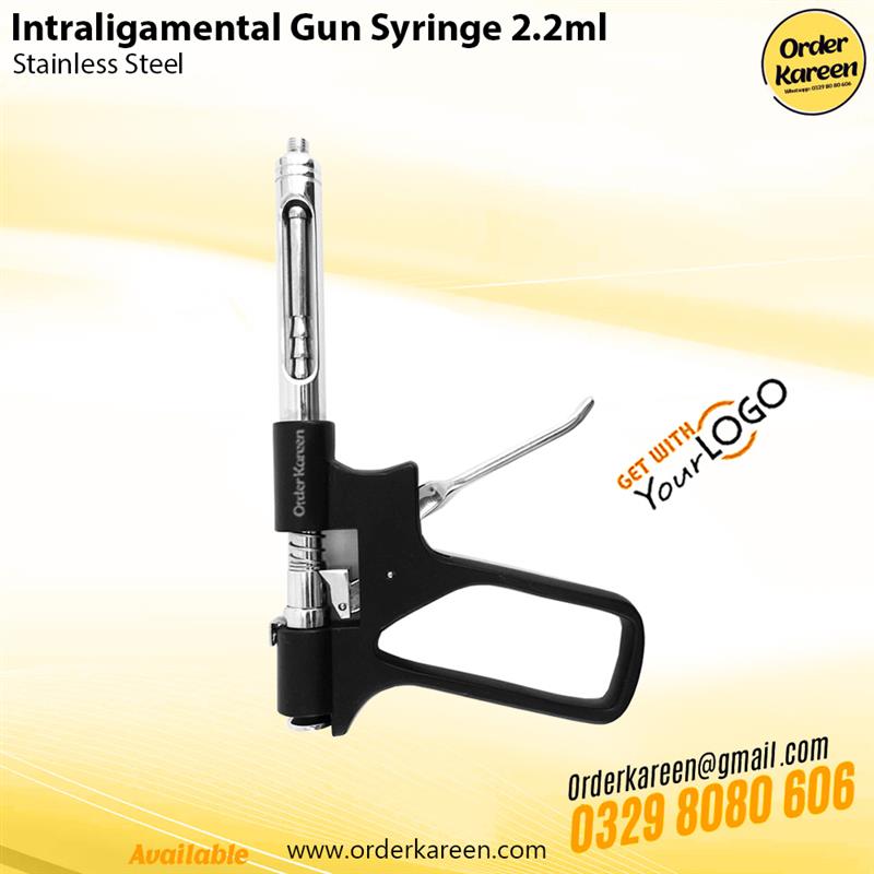 intraligamental-gun-syringe-2-2ml-stainless-steel Professional 2.2ml intraligamental gun syringe for precise dental local anesthesia delivery.
