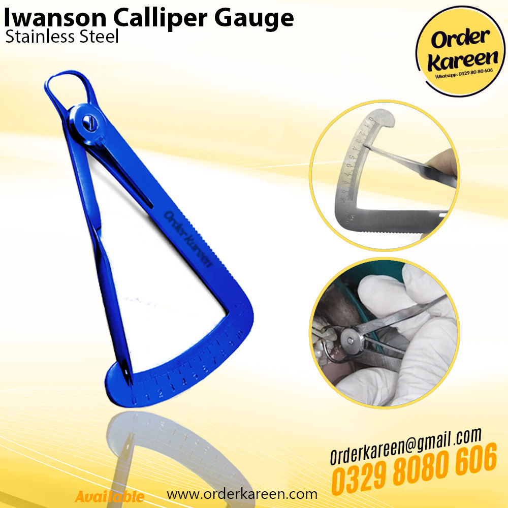Iwanson Calliper Gauge Blue Iwanson Calliper Gauge Blue – Dental & Orthodontic Measuring Instrument