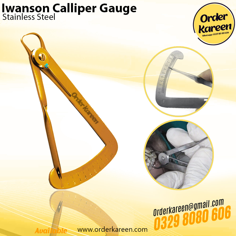 Iwanson Calliper Gauge – Precision Dental Tool Iwanson Calliper Gauge stainless steel dental measuring instrument