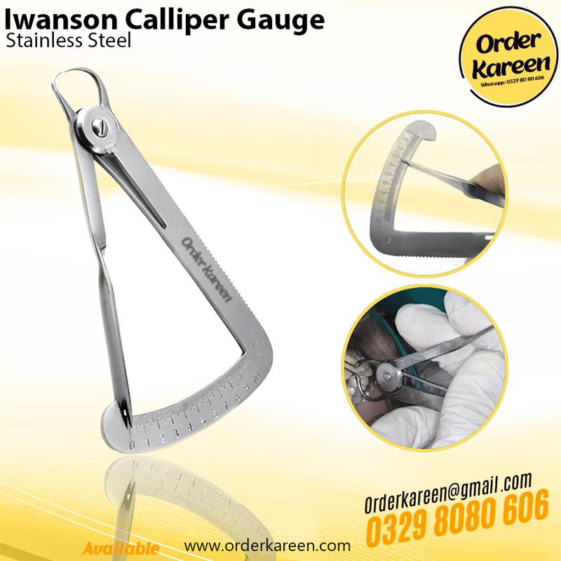 Iwanson Calliper Gauge Silver Iwanson Calliper Gauge Silver – Precision Dental Measuring Instrument
