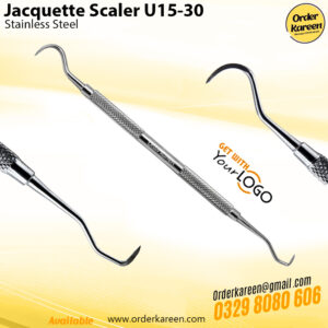 Dental Jacquette Scaler U15-30 double-ended stainless steel periodontal instrument