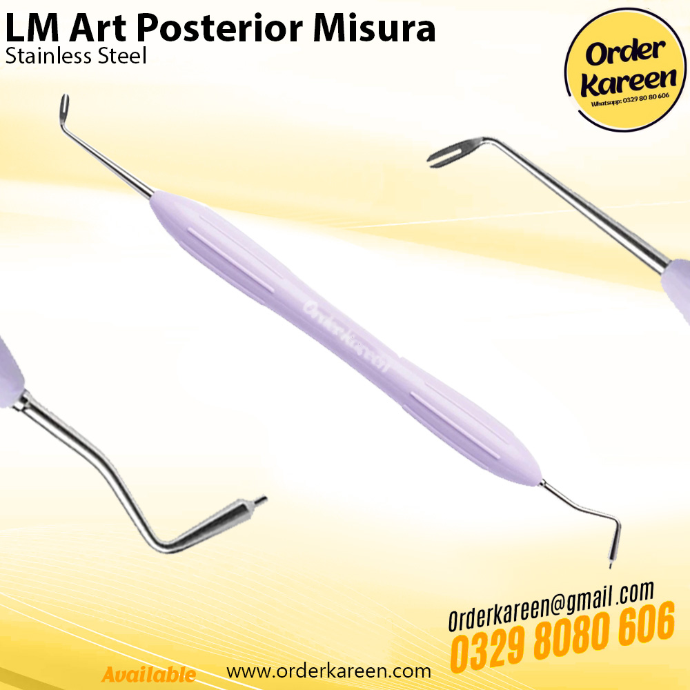LM-Art-Posterior-Misura-Thickness-Gauge LM-Art Posterior Misura dental instrument with a cylindrical tip and a fork-shaped end for measuring composite layer thickness in posterior teeth.