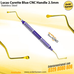 Lucas Curette 2.5mm blue CNC handle stainless steel dental surgical curette