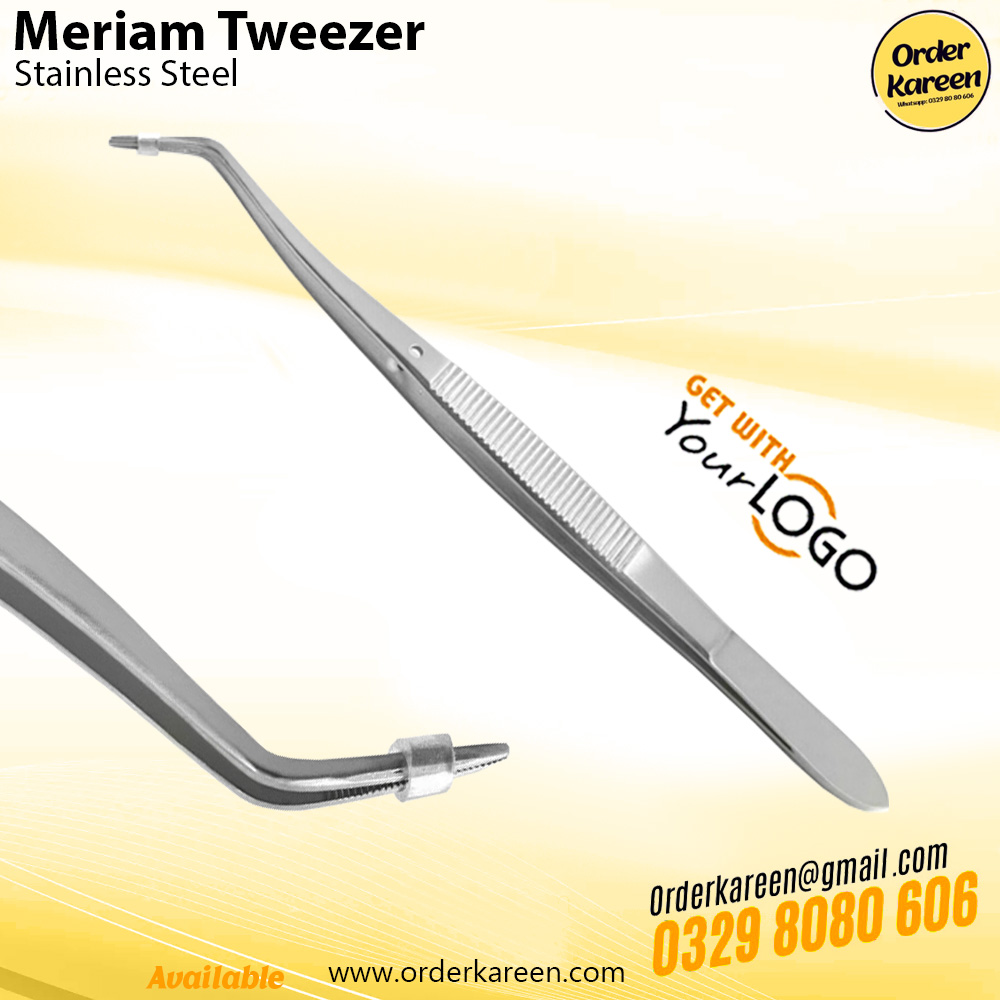 Meriam-Tweezer-Precision-Grooming-Tool Meriam Tweezer precision stainless steel grooming tool on white background