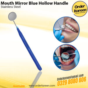 Mouth Mirror with Blue Hollow Handle for Dental Examination