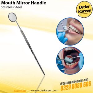 Stainless steel mouth mirror handle for dental examination instruments