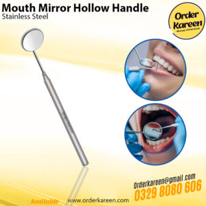 Mouth mirror with hollow handle for dental examination