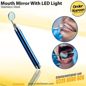 Mouth mirror with LED light for dental examination