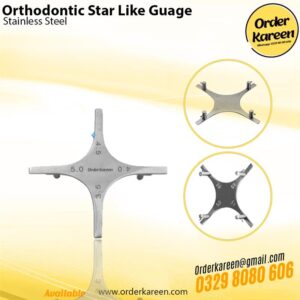Orthodontic Star-Like Gauge dental measurement tool for bracket placement