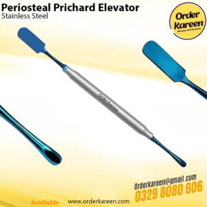 Prichard Periosteal Elevator dental surgical instrument with flat blade and small curved tip.