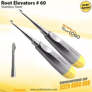 Professional Root Elevator #60 with ergonomic handle for dental extractions.