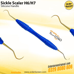 Sickle Scaler H6/H7 dental instrument with double-ended sharp curved tips for supragingival scaling
