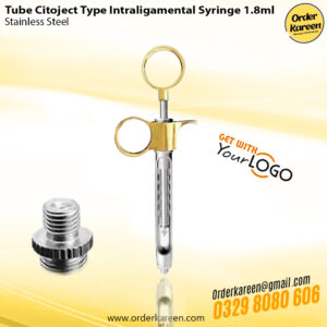 Professional tube-style Citoject intraligamental syringe for 1.8ml anesthesia cartridges.