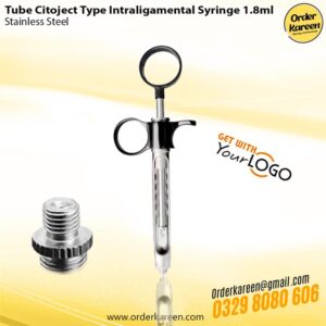 Professional black tube-style Citoject syringe for 1.8ml intraligamental anesthesia injections.