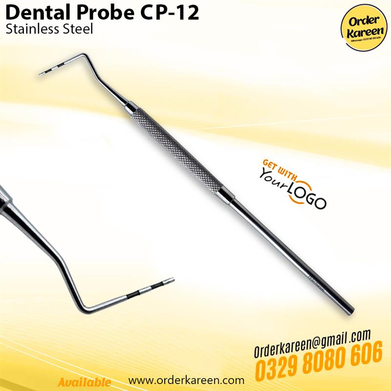 Dental Probe CP-12 – Periodontal Examination Instrument Dental Probe CP-12 used for periodontal pocket measurement and dental examination